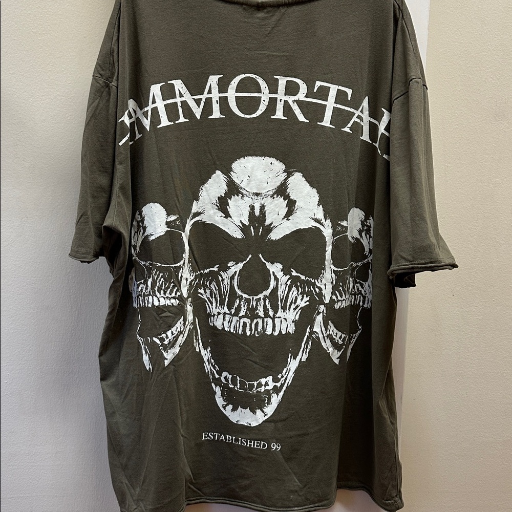 Smog Immortal Graphic T-Shirt in Olive Green xl